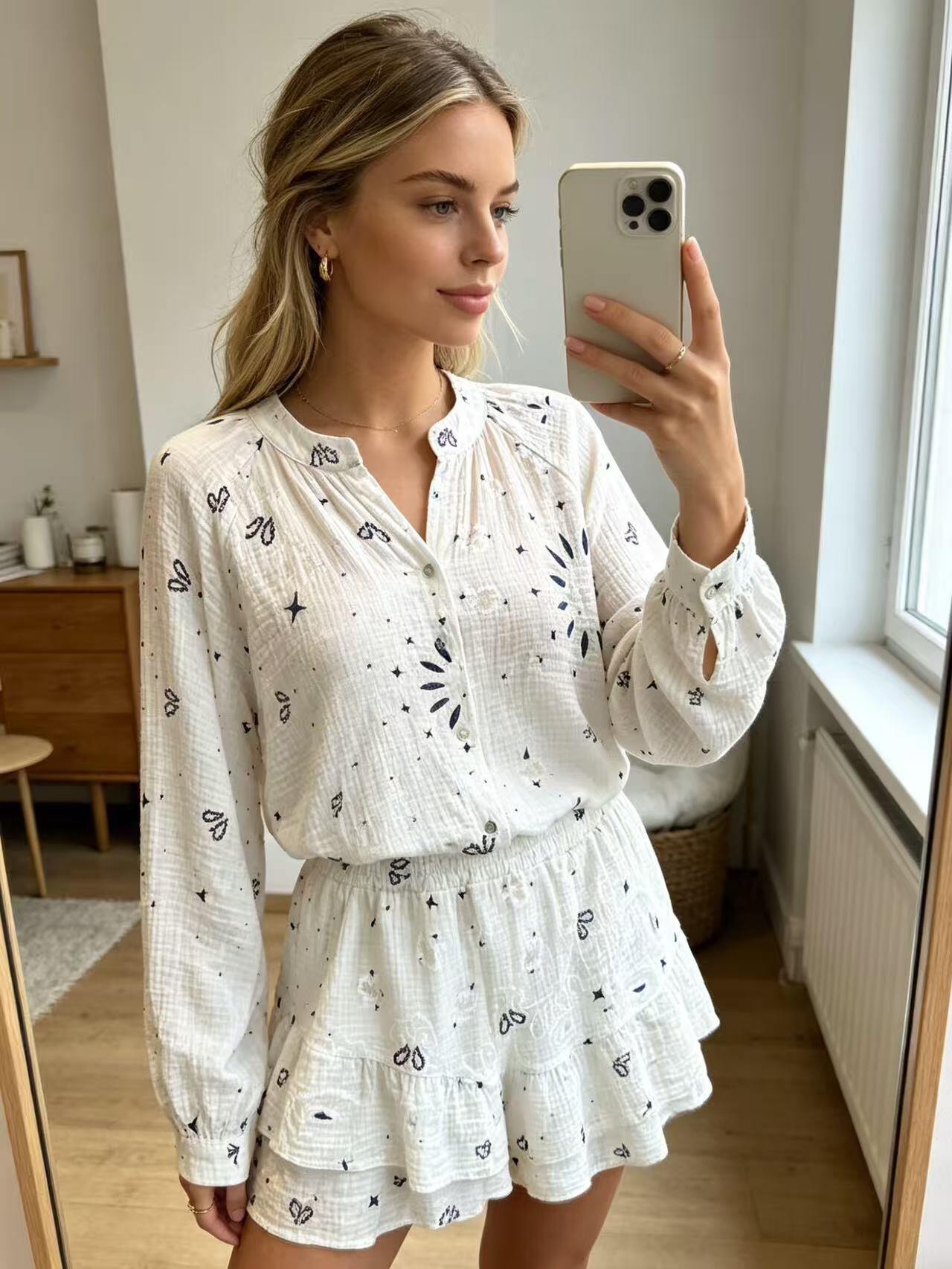 Wholesaler MP - Printed top and shorts set