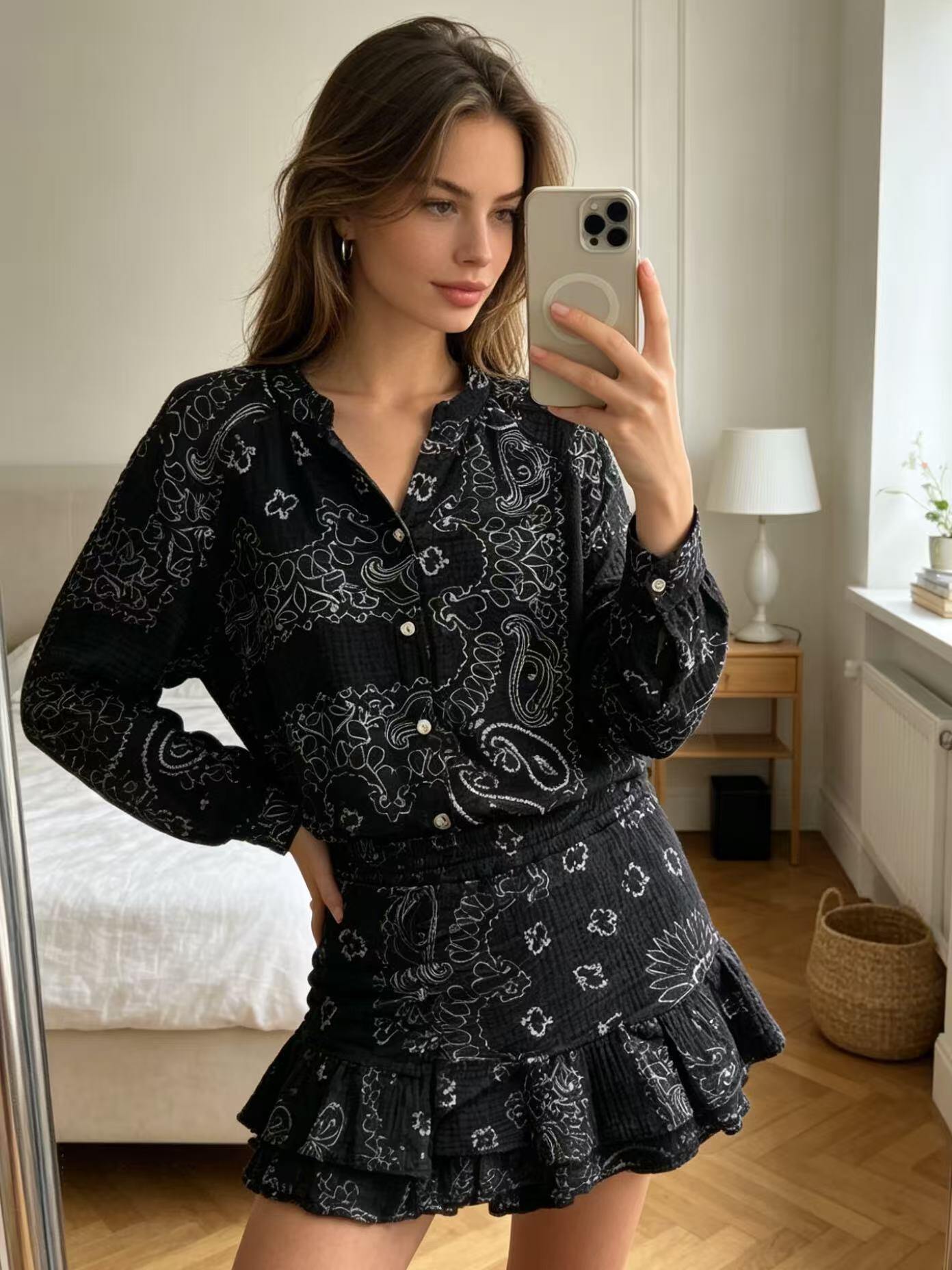 Wholesaler MP - Printed top and shorts set