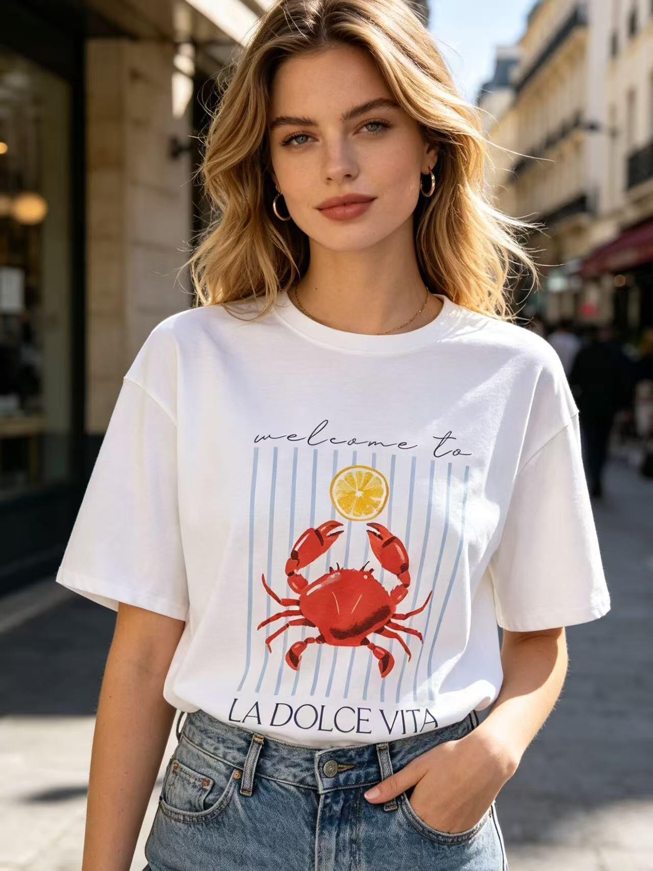 Grossiste MP - T-shirt imprimés rétro & gourmands