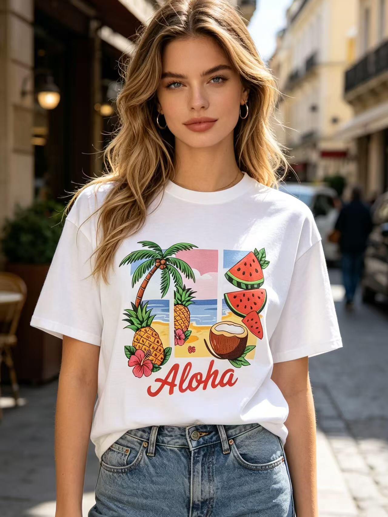 Grossiste MP - T-shirt imprimés rétro & gourmands