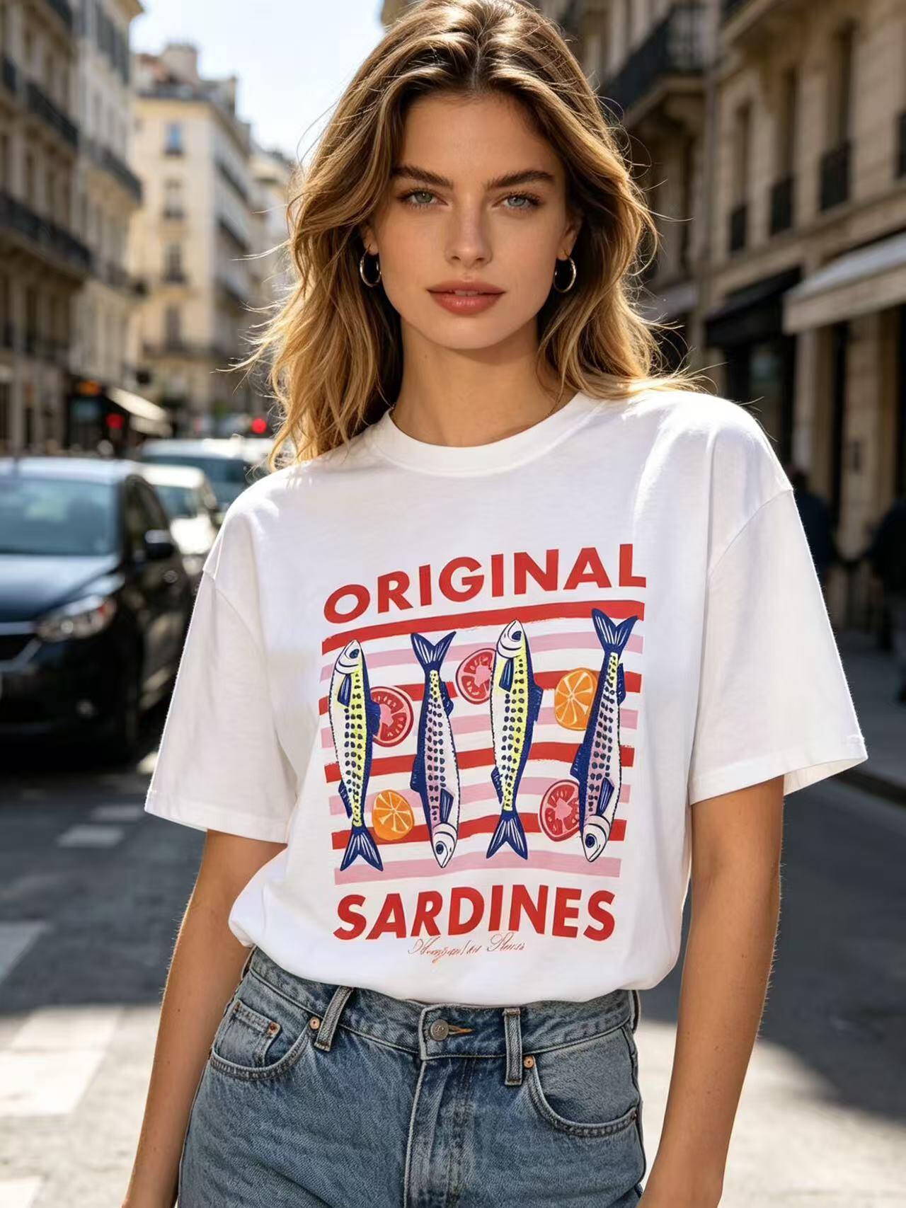 Grossiste MP - T-shirt imprimés rétro & gourmands