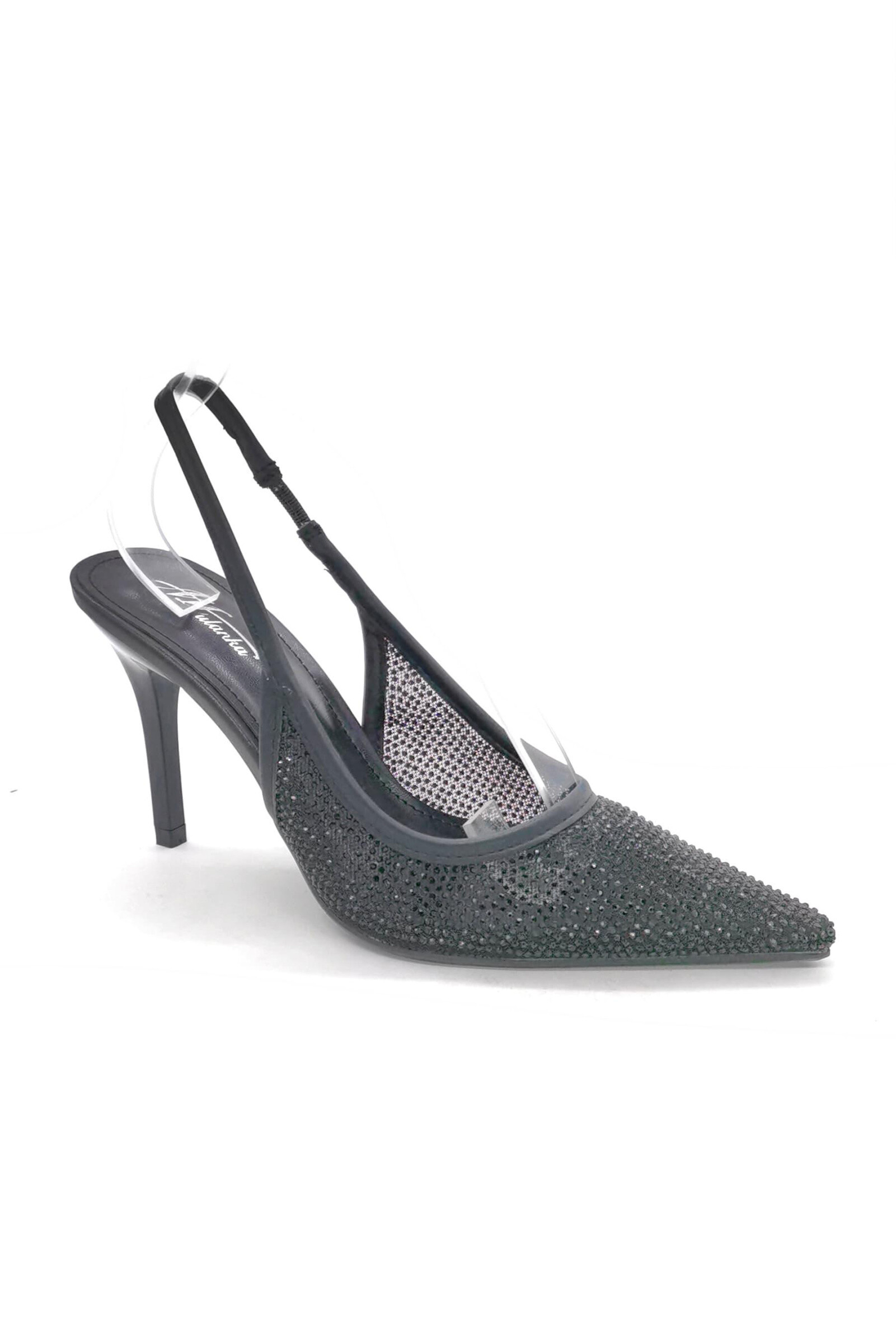 Wholesaler Mulanka - Patent Mary Jane Salomés with rhinestone buckle