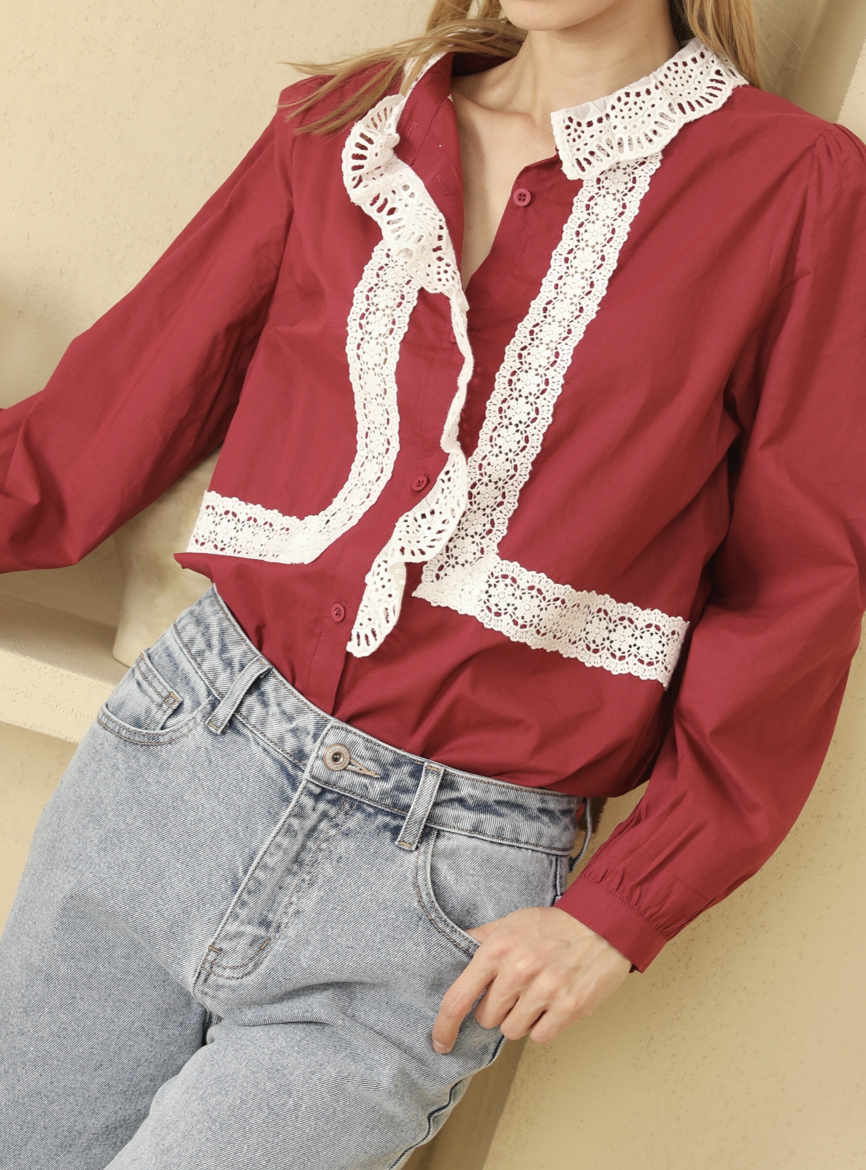 Wholesaler MUSY MUSE - Dentel blouse