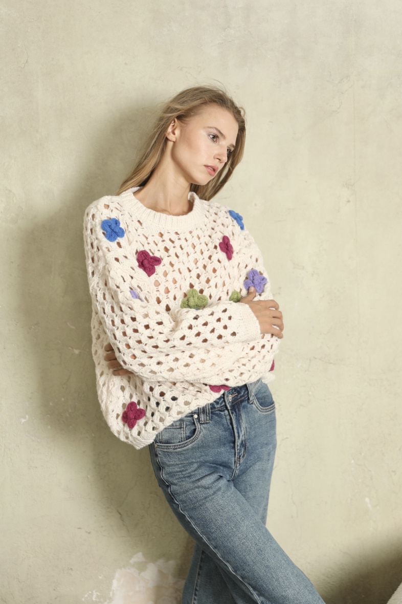 Mayorista MUSY MUSE - Jersey de punto con flor.