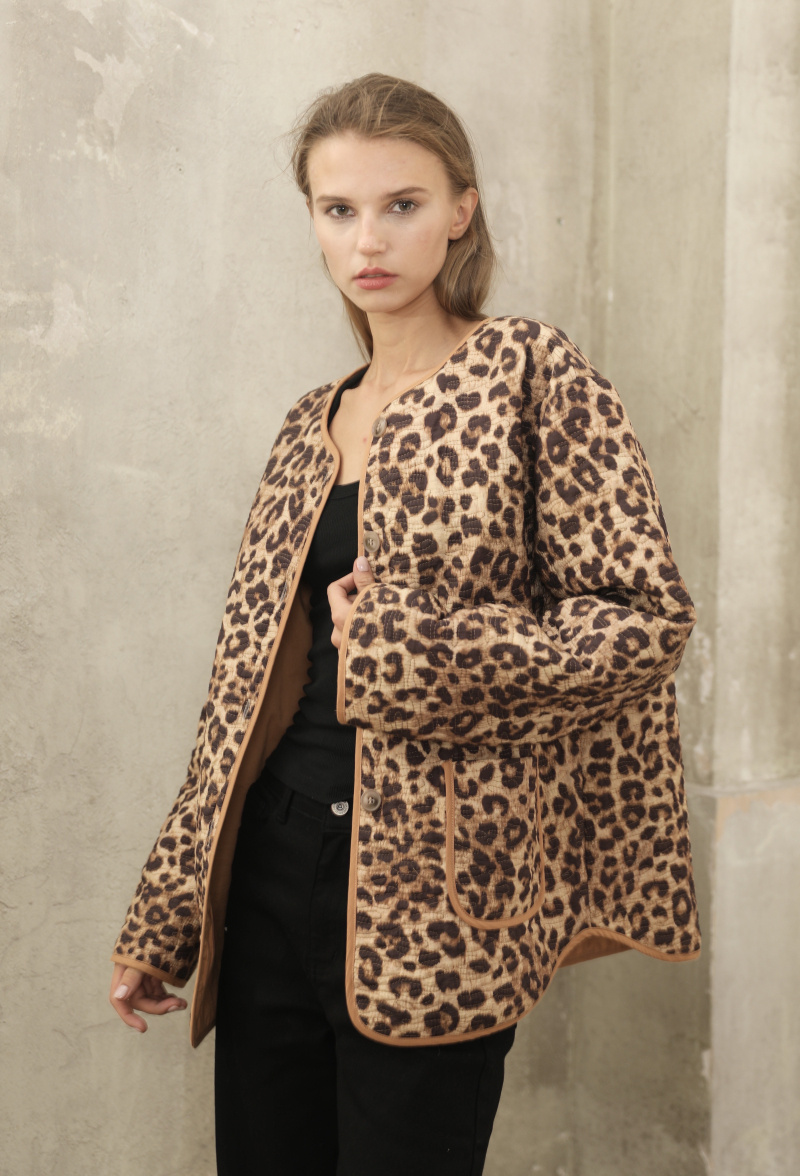 Mayorista MUSY MUSE - Chaqueta acolchada de leopardo