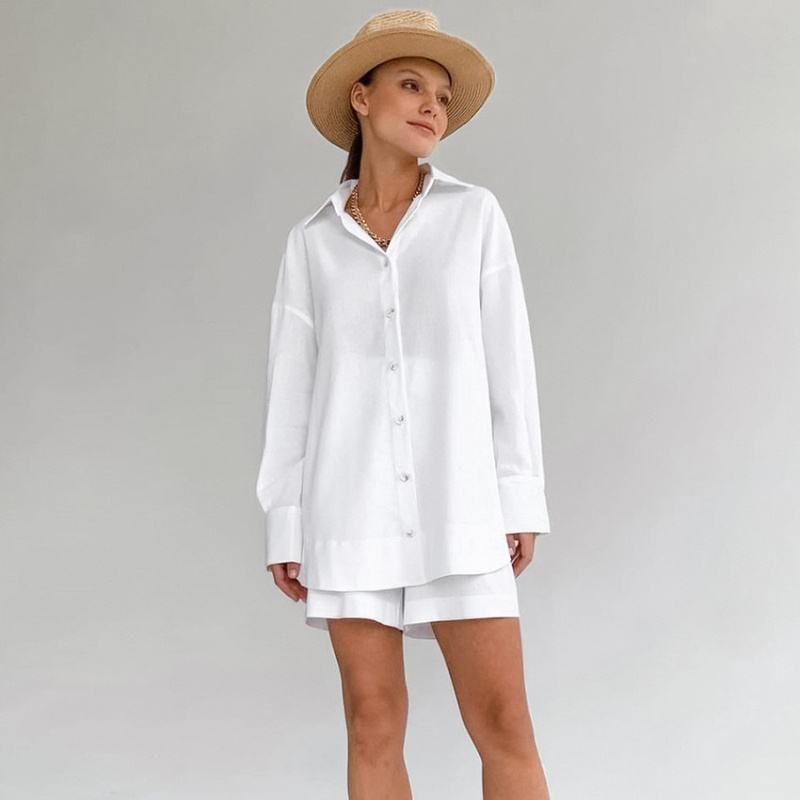 Wholesaler MW Studio - SHIRT SHORTS SET