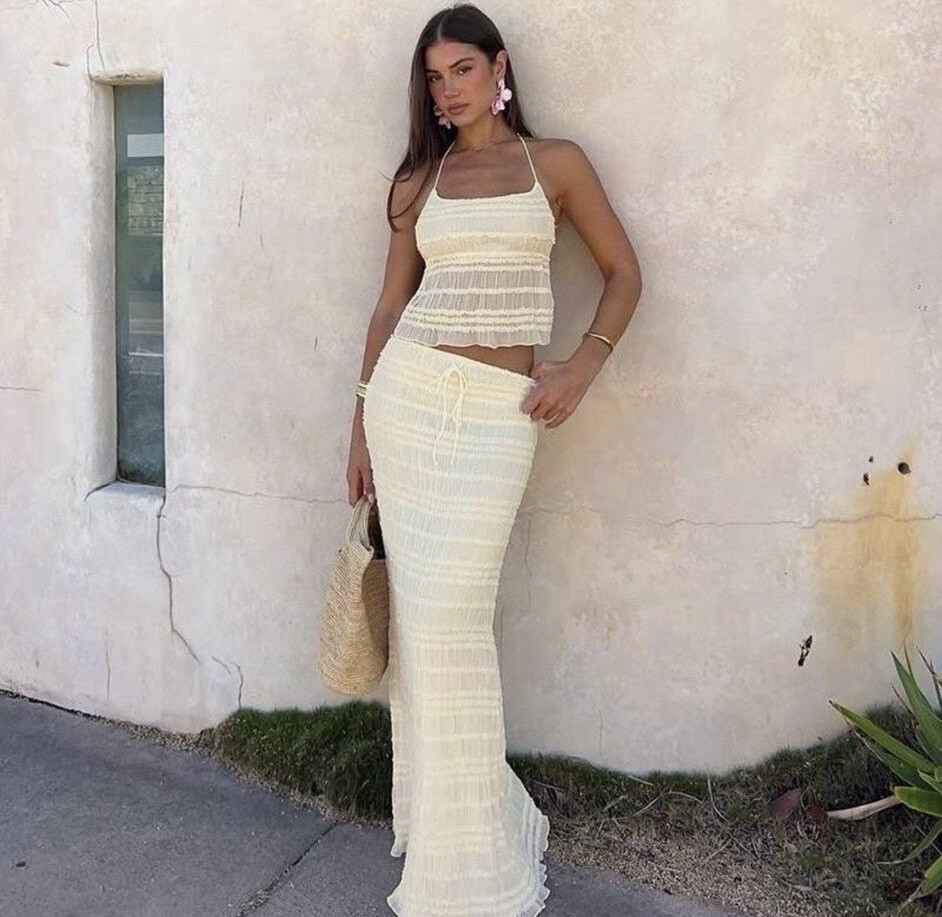 Grossiste MW Studio - ENSEMBLE MESH TOP ET JUPE