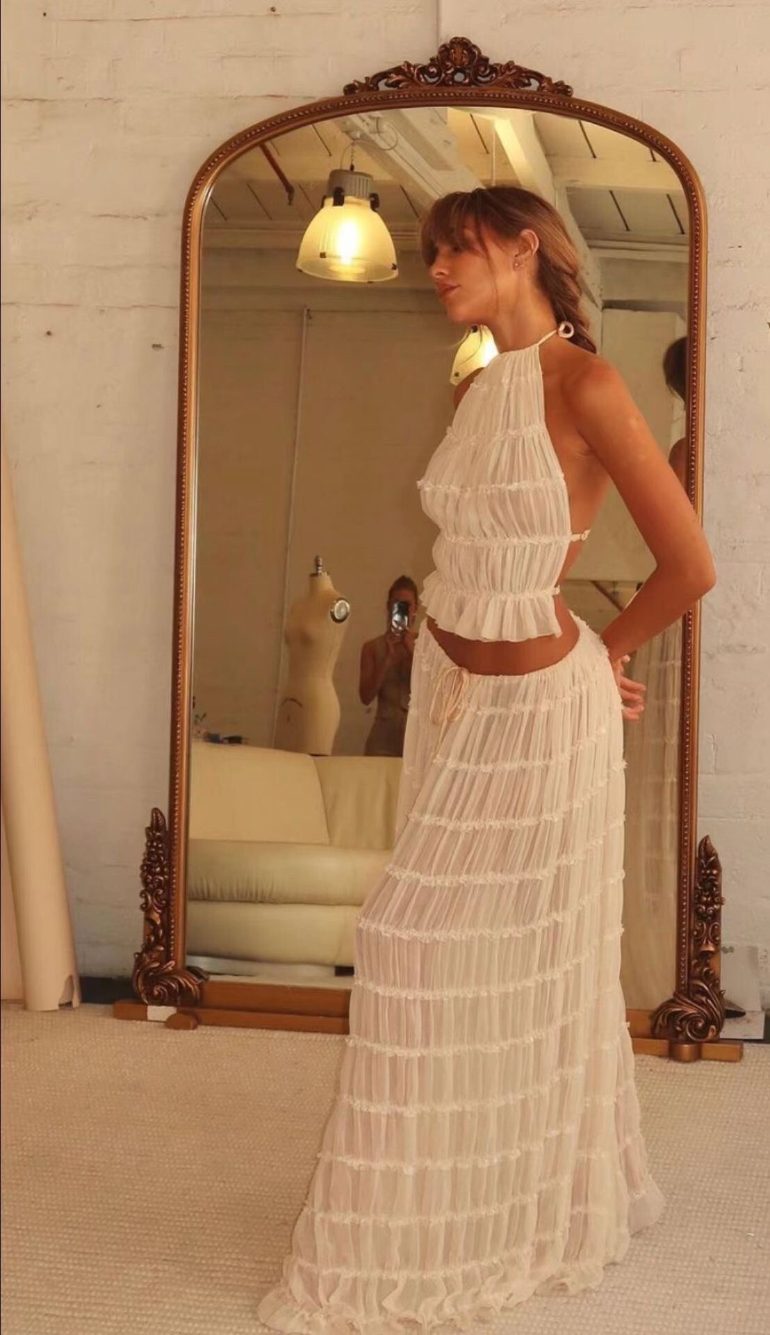 Grossiste MW Studio - ENSEMBLE MESH TOP DOS NU ET JUPE