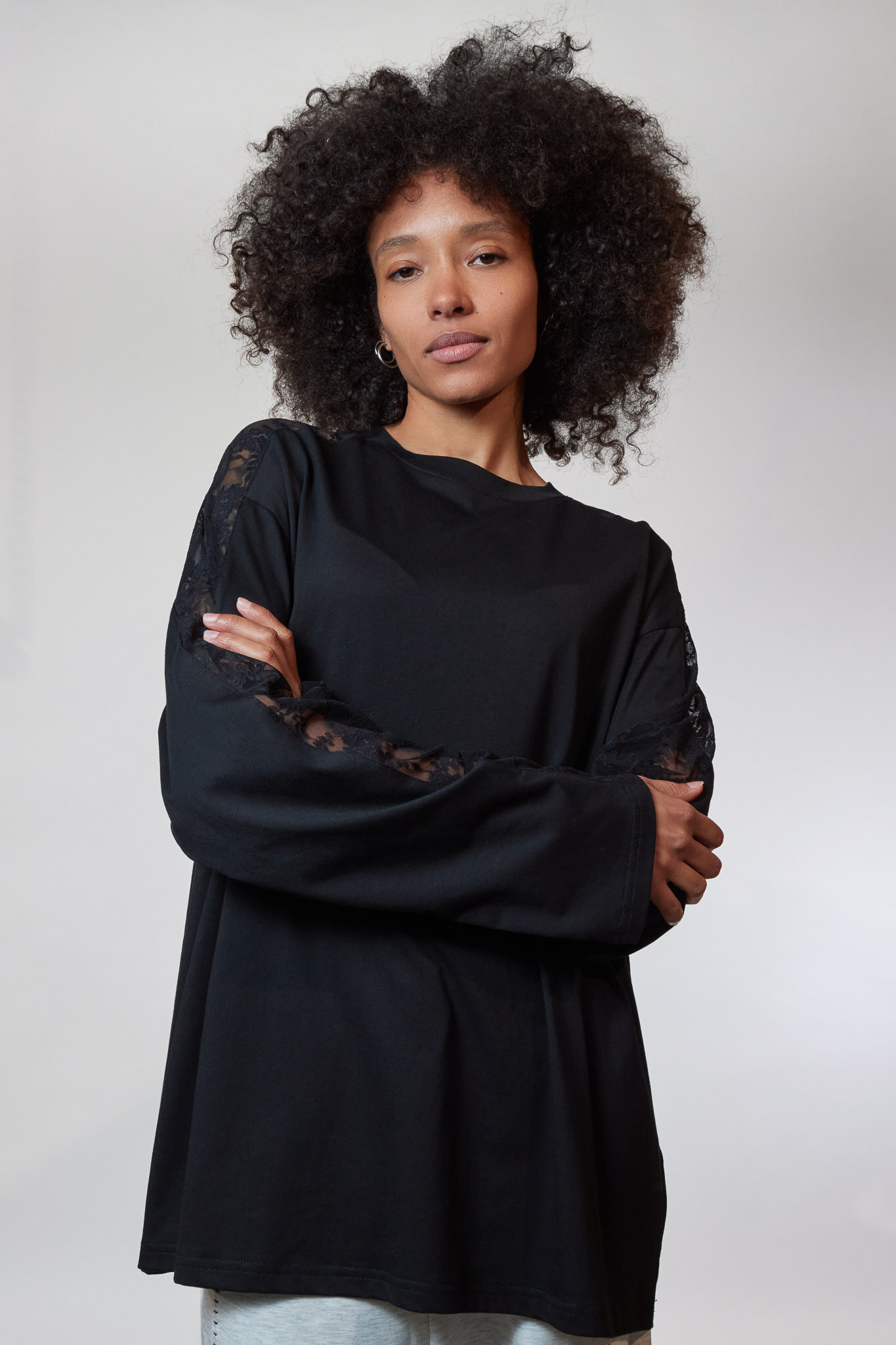 Mayorista MW Studio - Top de encaje oversize