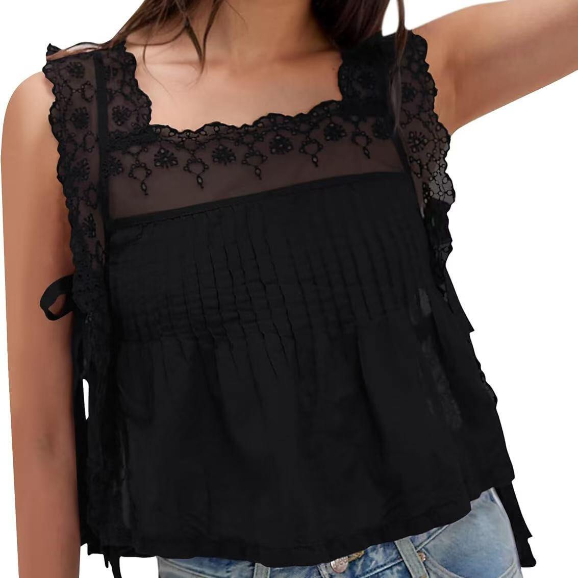 TOP LACE NERO
