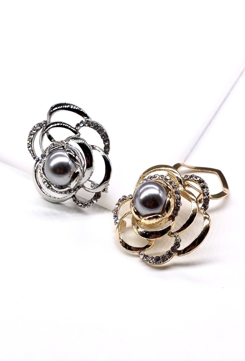 Großhändler MY ACCESSORIES PARIS - Schalclip mit Perlen & Kristall