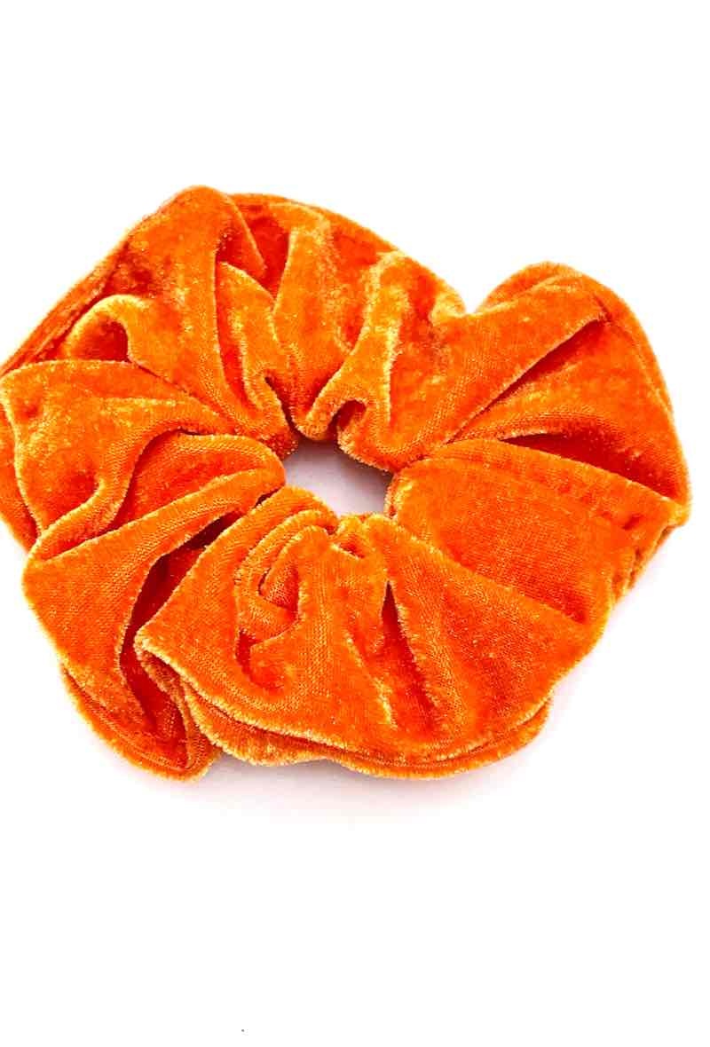 Großhändler MY ACCESSORIES PARIS - Große Samtschleife, orangefarbenes Set