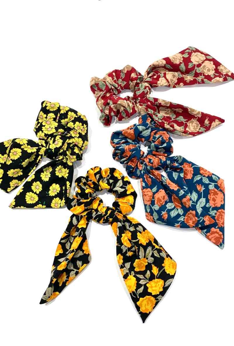 Grossiste MY ACCESSORIES PARIS - Chouchou foulard, élastique à cheveux