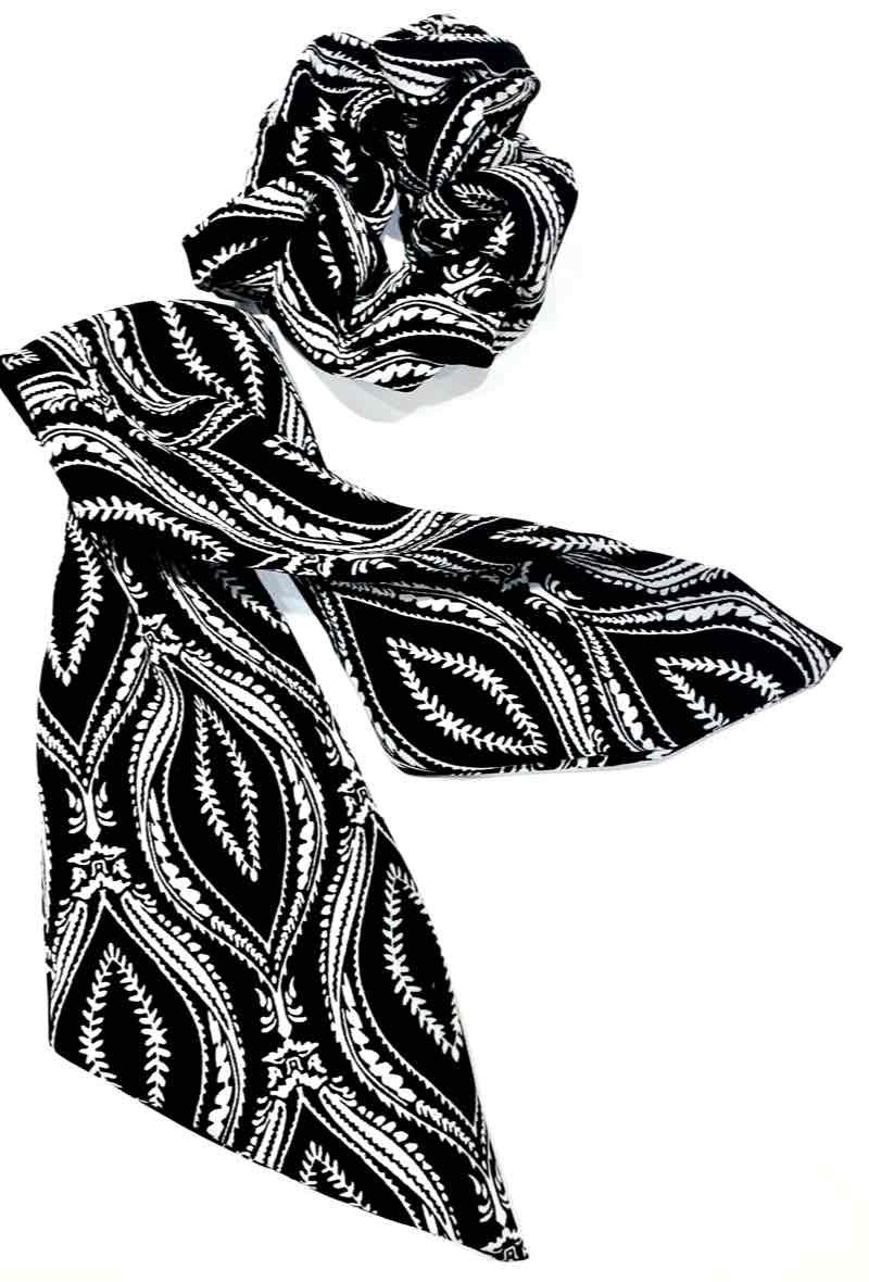 Grossiste MY ACCESSORIES PARIS - Chouchou foulard, élastique à cheveux