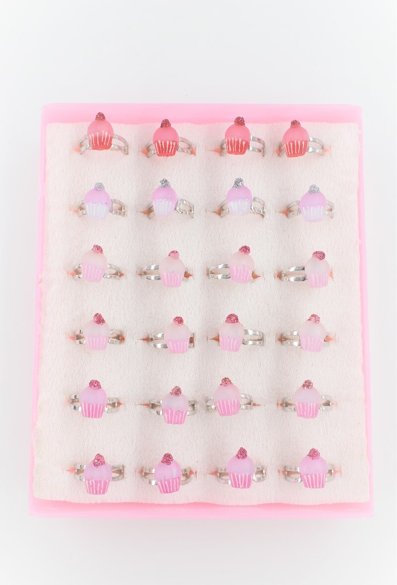 Grossiste MY ACCESSORIES PARIS - BAGUE ENFANT GATEAU BOITE DE 24 PCES