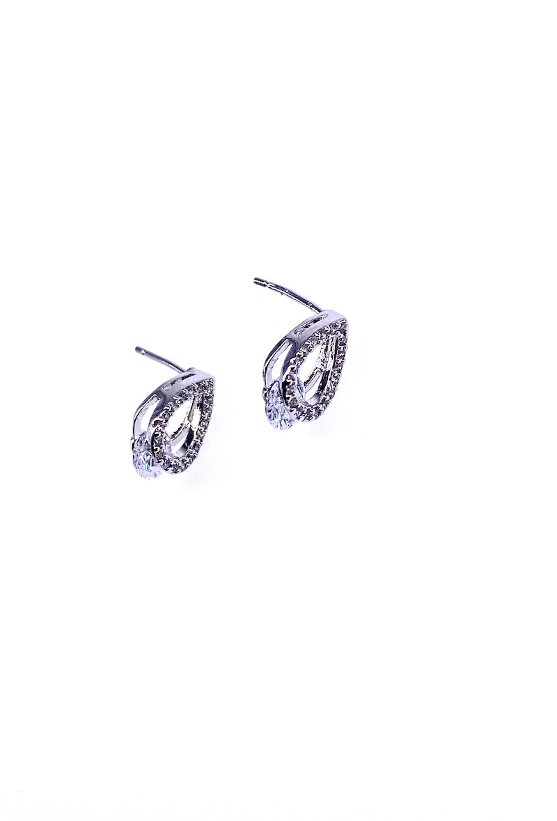 Großhändler MY ACCESSORIES PARIS - Rhodium- und Zirkoniumohrring