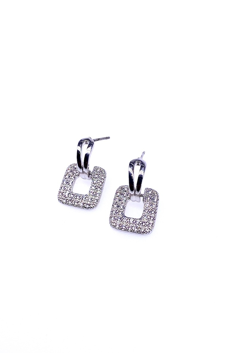 Großhändler MY ACCESSORIES PARIS - Rhodium- und Zirkoniumohrring