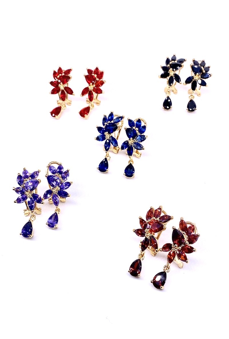Grossiste MY ACCESSORIES PARIS - Boucle d'oreille rhodium & zirconium
