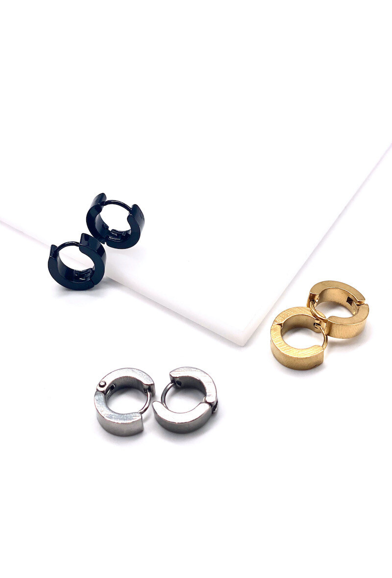 Grossiste MY ACCESSORIES PARIS - Boucle d'oreille acier inoxydable