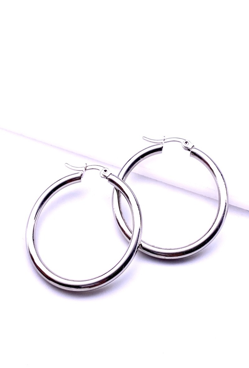 Grossiste MY ACCESSORIES PARIS - Boucle d'oreille acier inoxydable