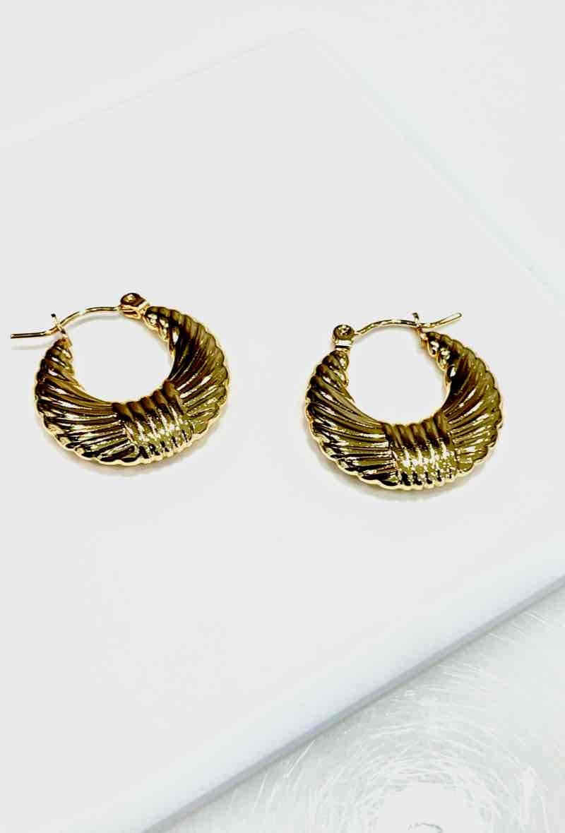 Grossiste MY ACCESSORIES PARIS - Boucle d’oreilles ronde en acier