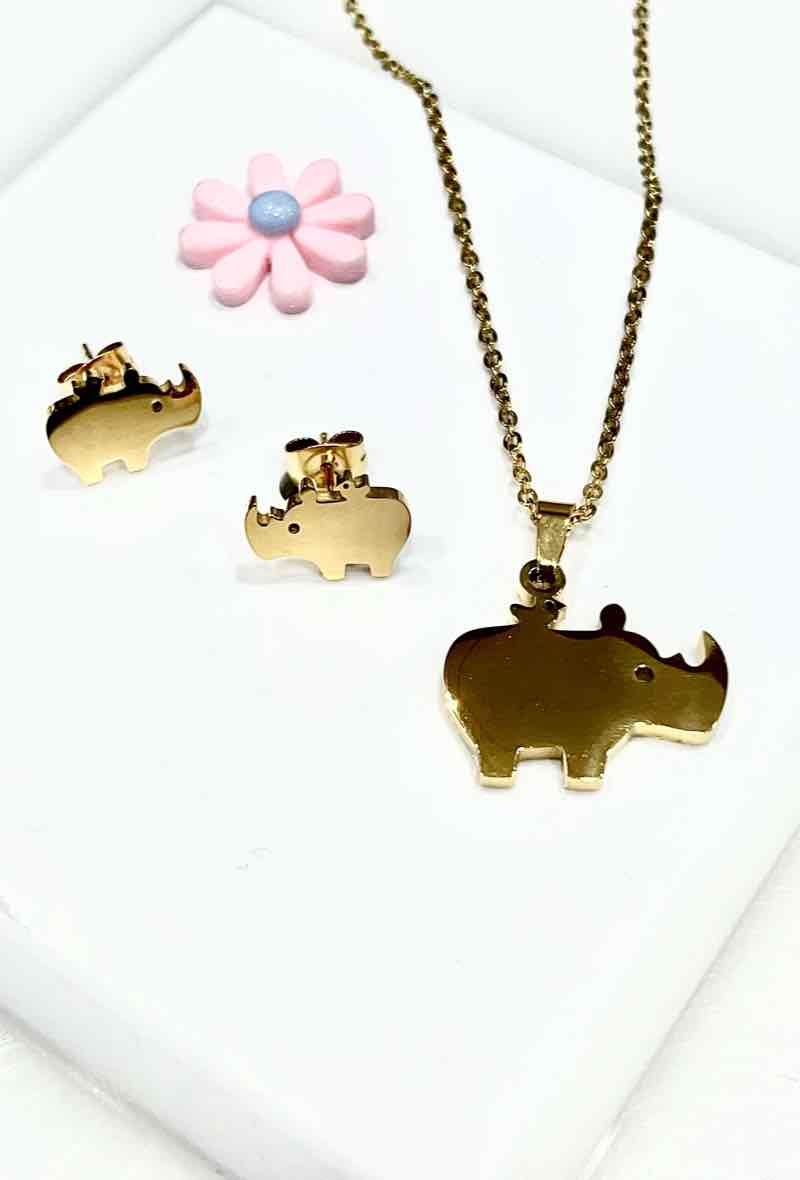 Grossiste MY ACCESSORIES PARIS - Parure en acier,  rhinoceros