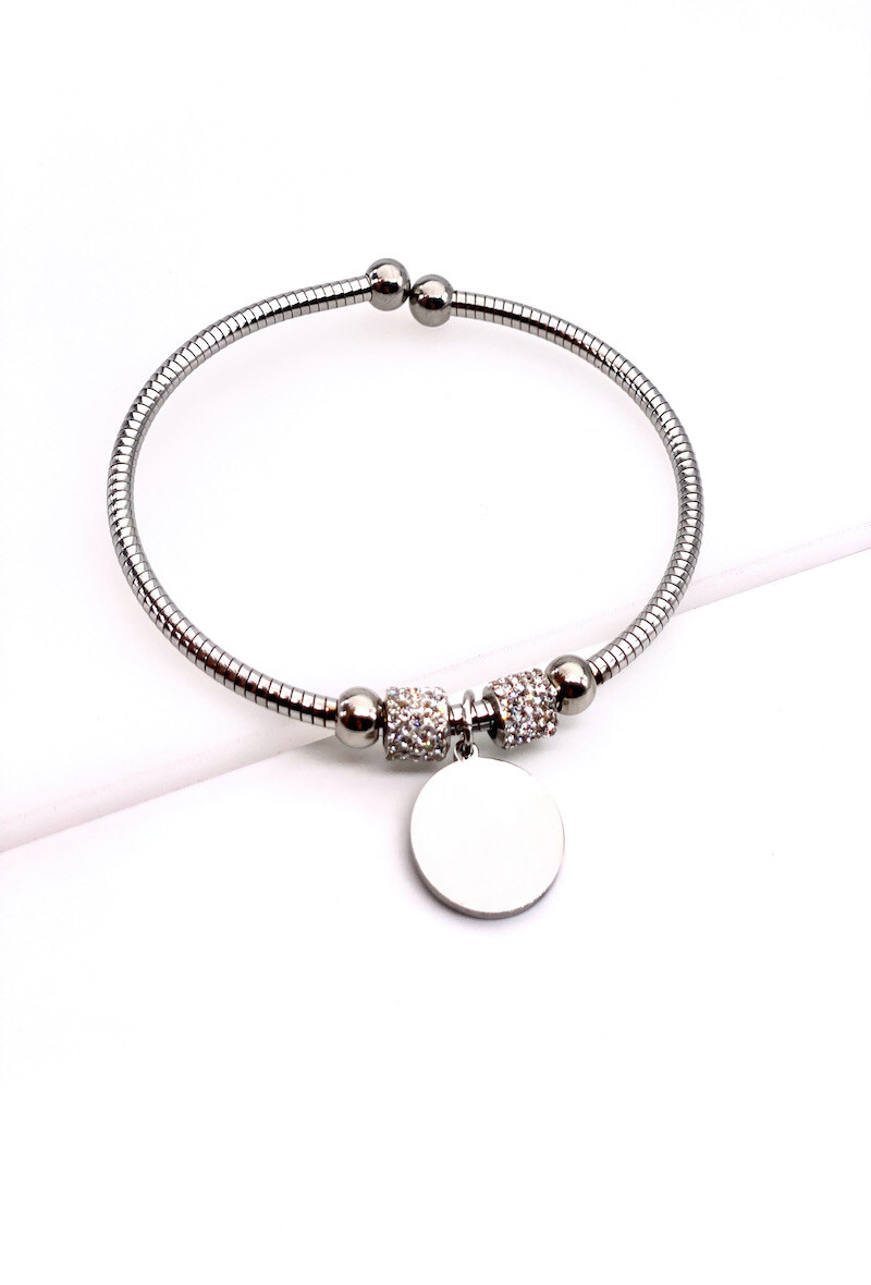 Grossiste MY ACCESSORIES PARIS - Bracelet cable acier inoxydable rond
