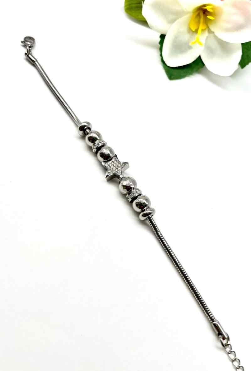 Grossiste MY ACCESSORIES PARIS - Bracelet, acier, étoile