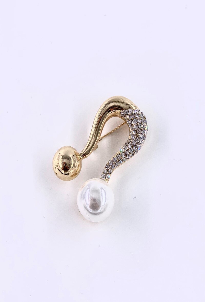Grossiste MY ACCESSORIES PARIS - BROCHE PERLE STRASS