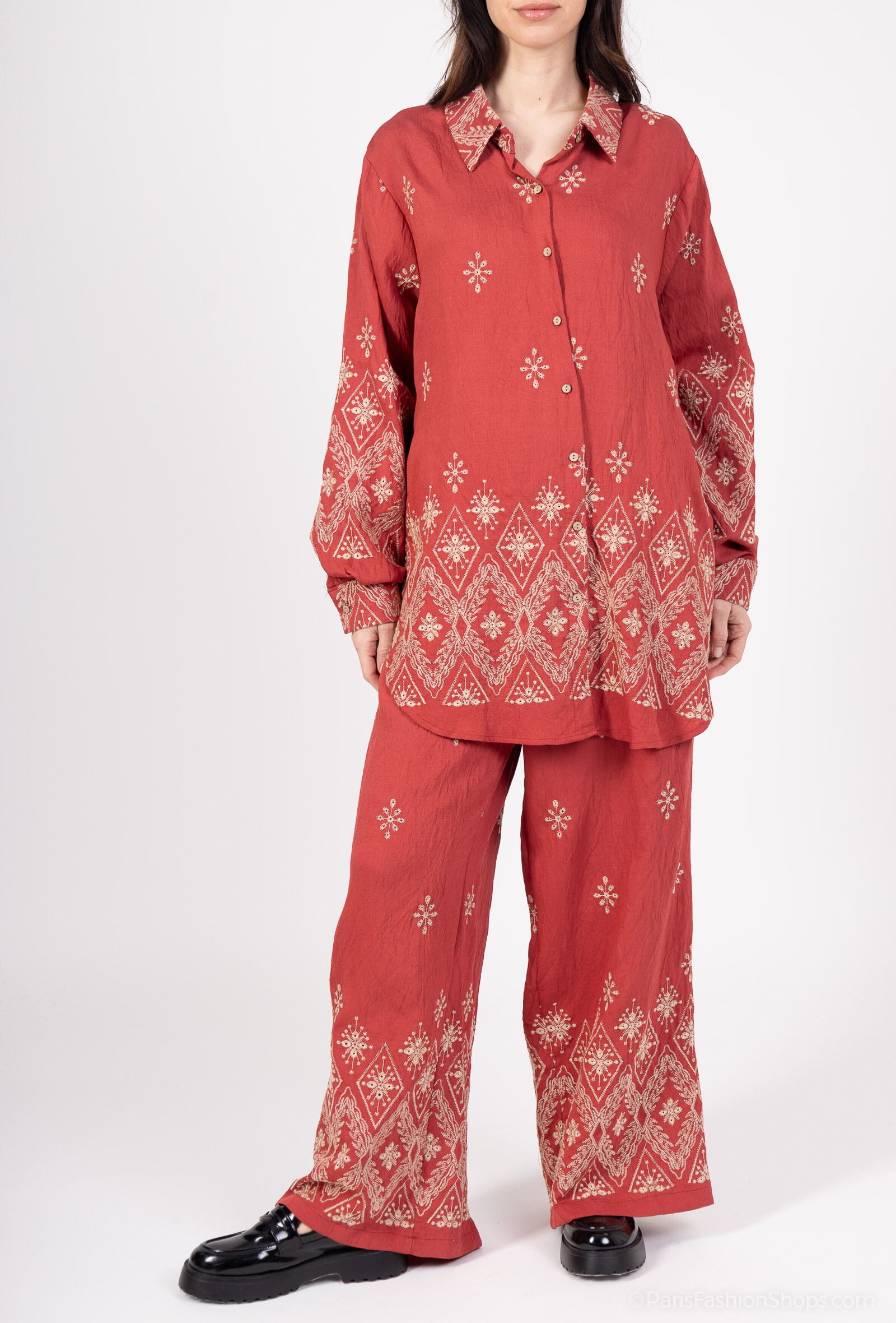 Wholesaler My Queen - Embroidery pants shirt