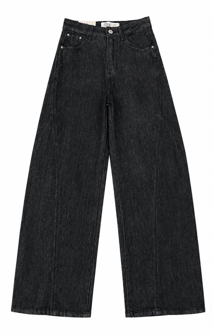 Wholesaler DENIM QUEEN - Black Baggy Jeans