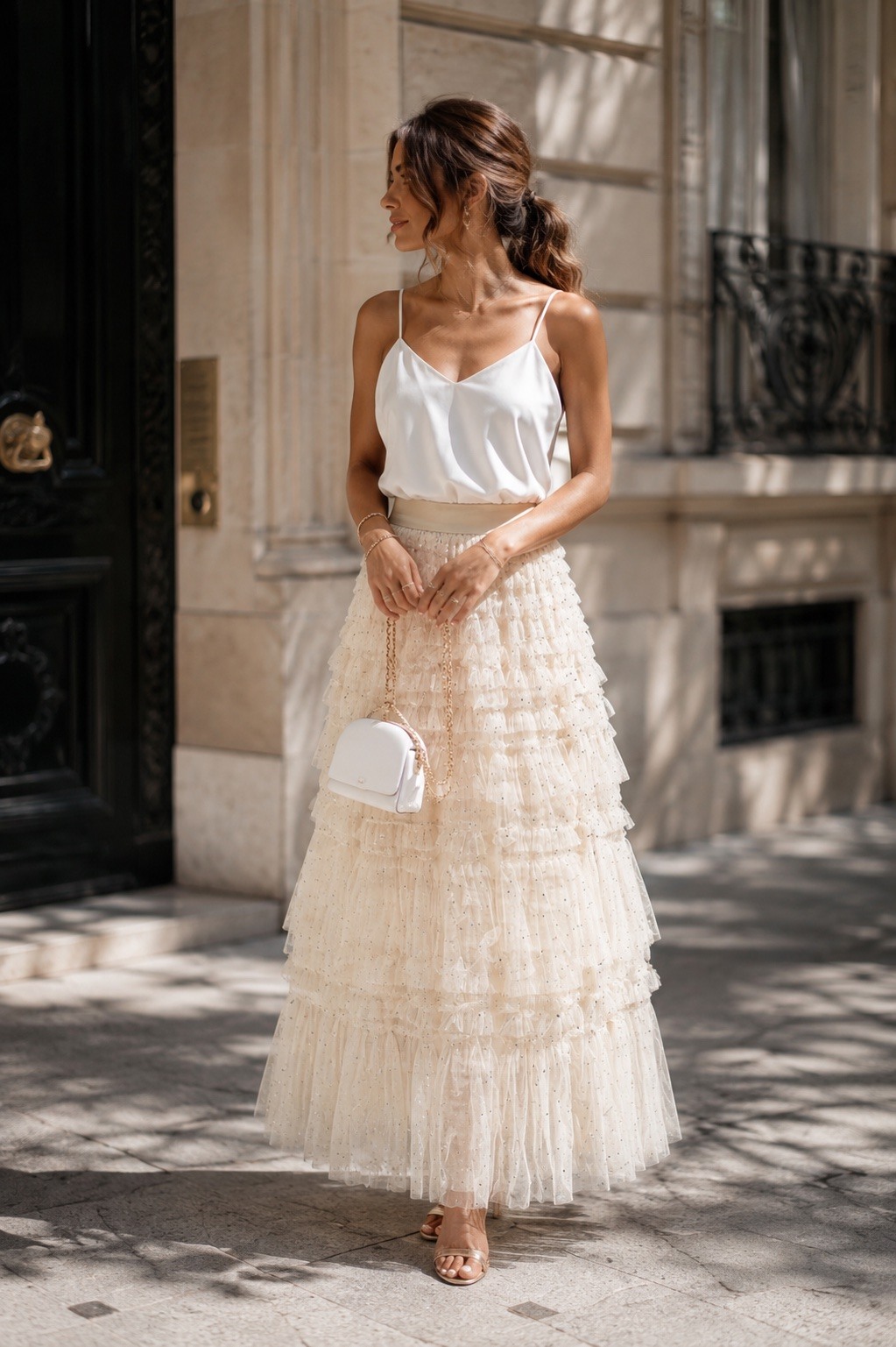 Grossiste MY QUEEN - Jupe longue en tulle