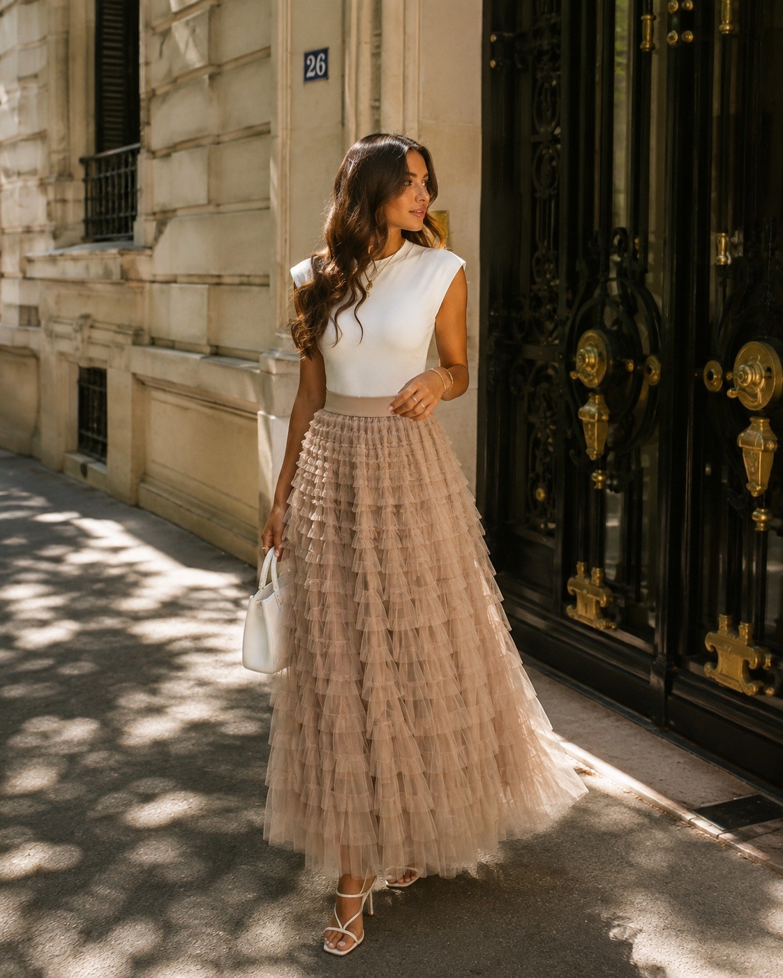 Grossiste MY QUEEN - Jupe longue en tulle