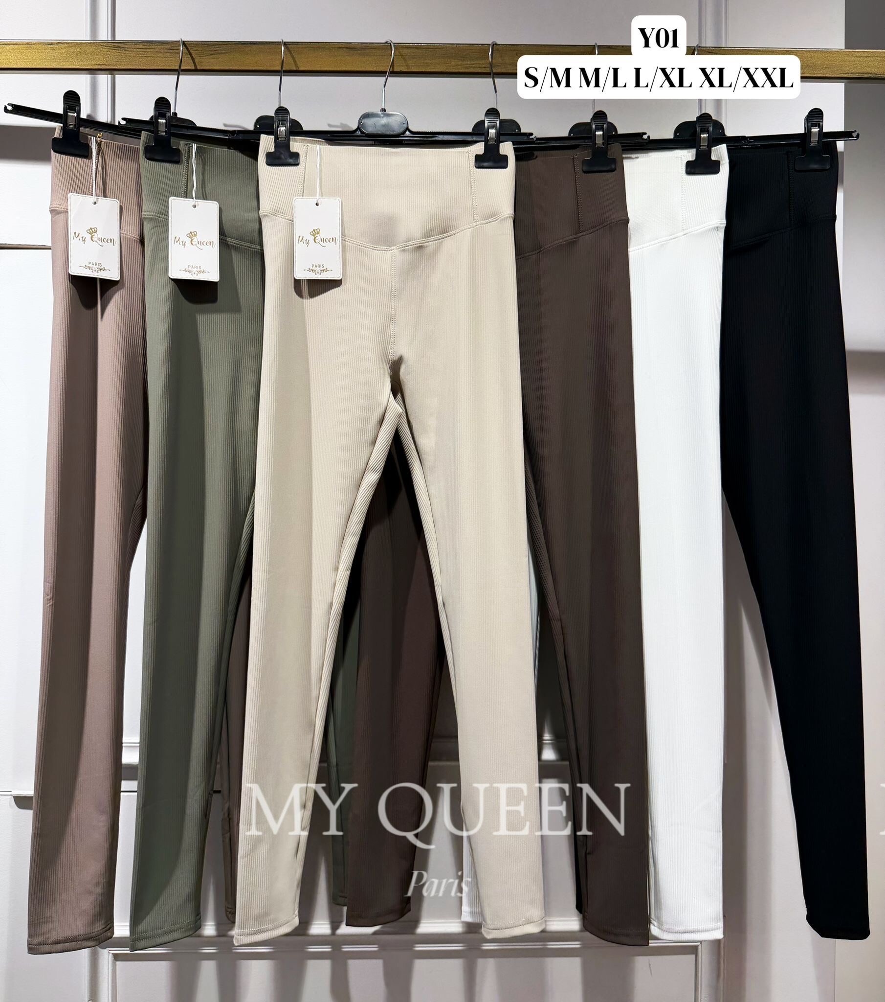 Großhändler My Queen - Gestreifte Leggings