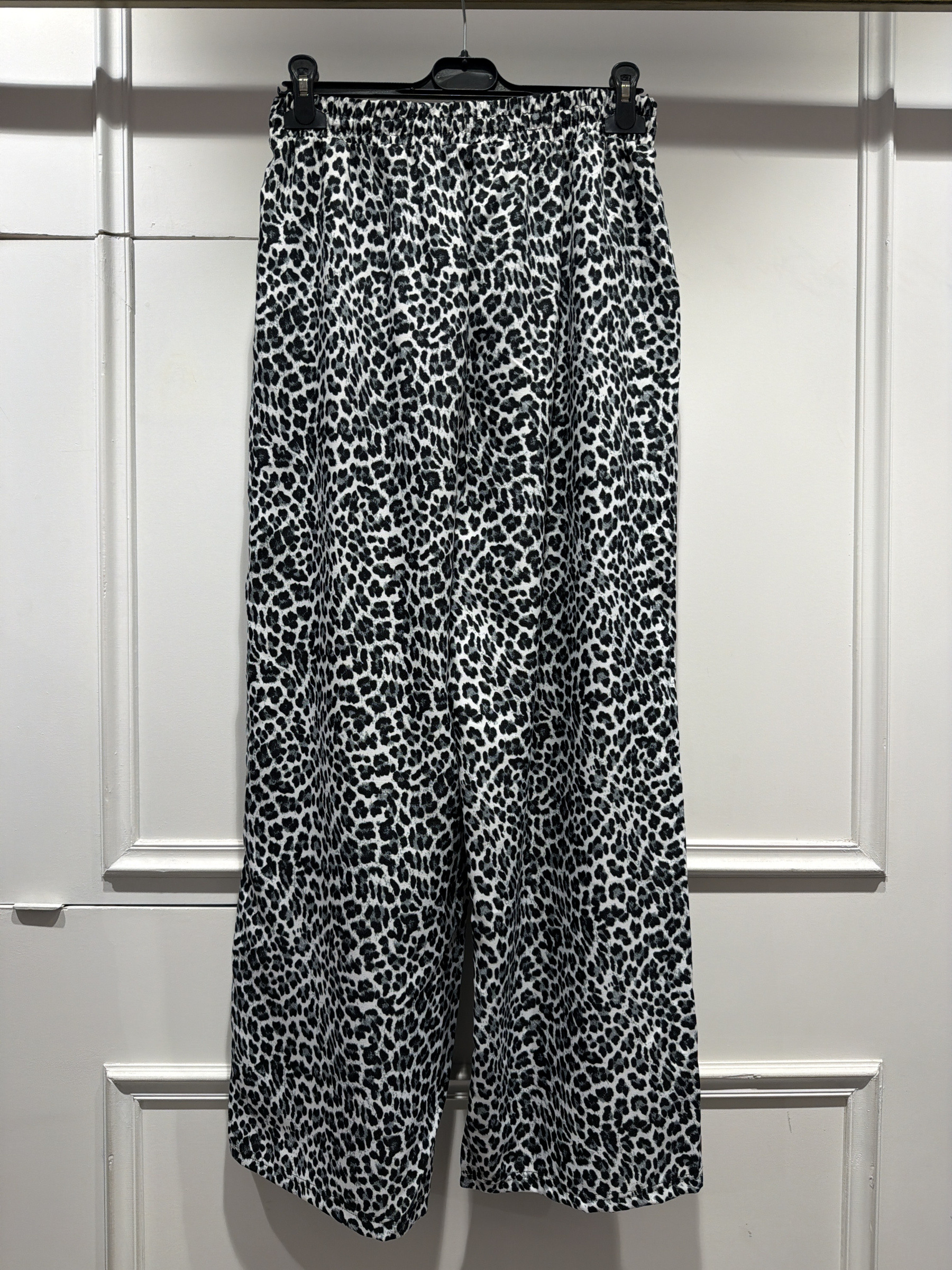 Pantalon Léopard Plissé Gris Gap Taille L 10 - Maille Douce Fille Neuf Avec étiquette