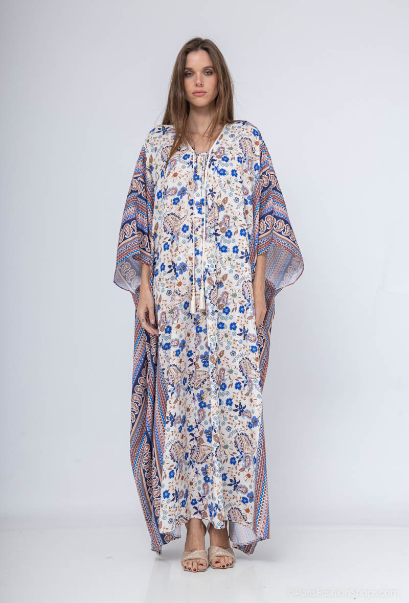 Wholesaler My Queen - Batwing sleeve printed dress
