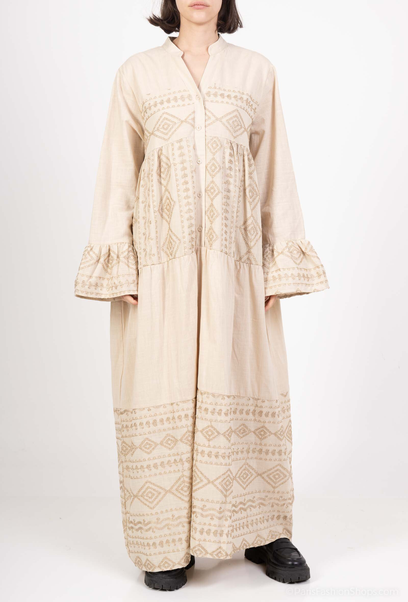 Wholesaler My Queen - Maxi embroidered dress