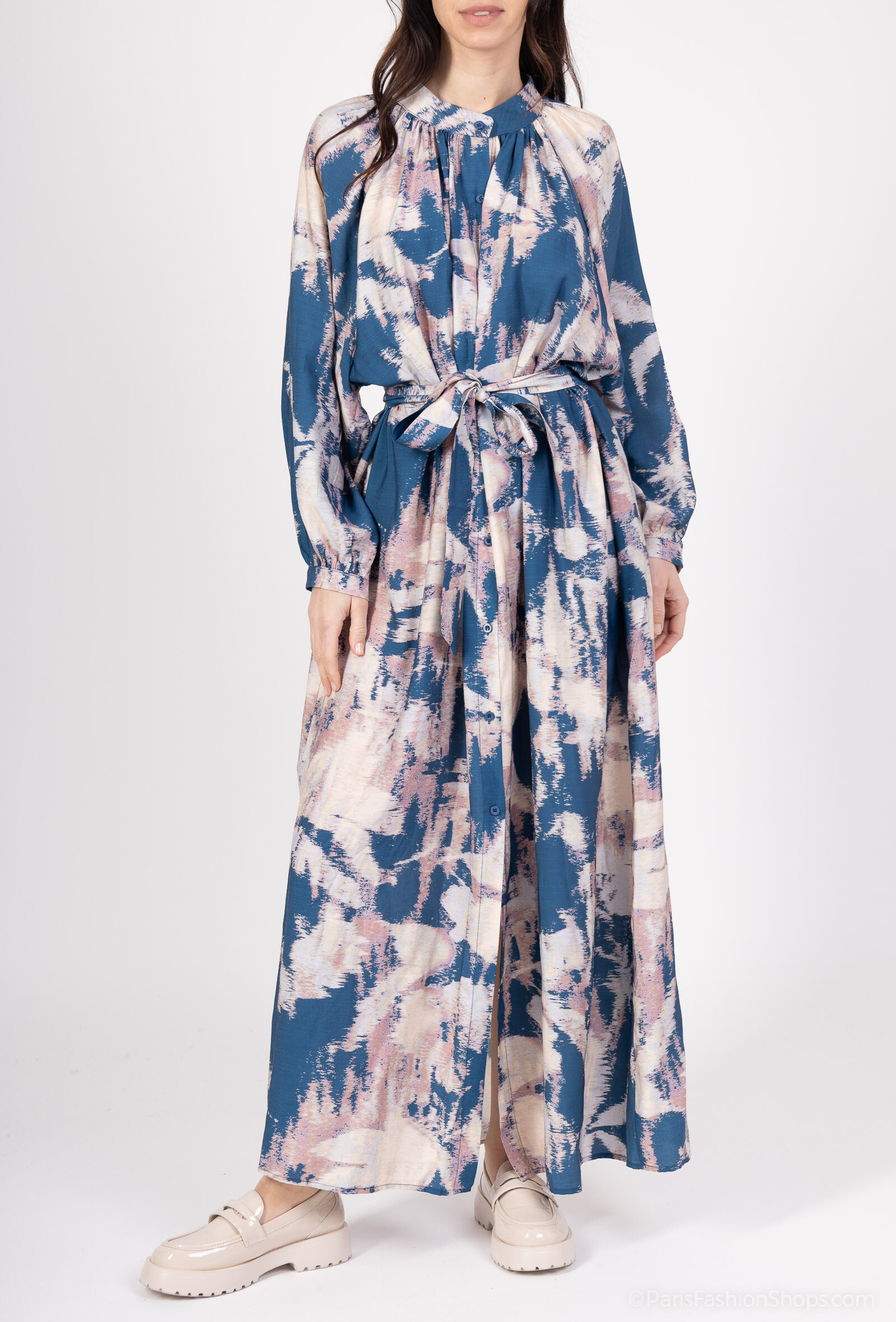 Wholesaler My Queen - Large button printed dress