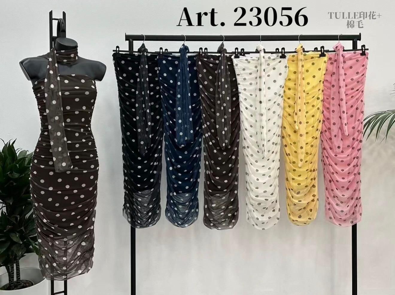 Wholesaler My Queen - Strapless polka dot dress