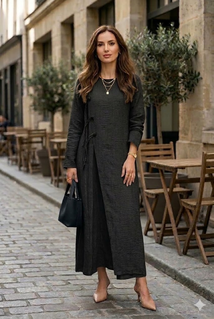 Wholesaler My Style - Long dress and slip dress set