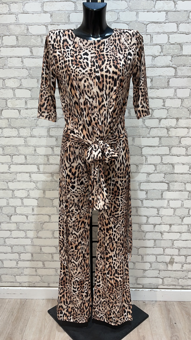 Grossista My Style - Completo pantaloni stampa leopardo