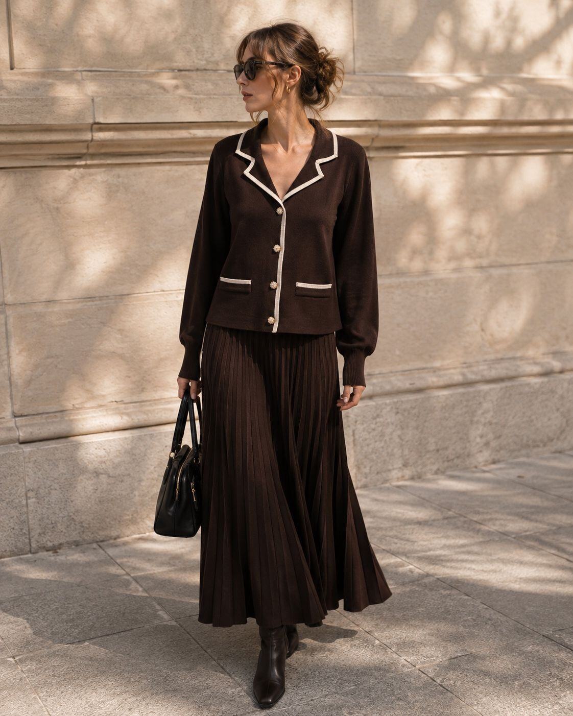 Grossiste My Style - Ensemble en maille haut et jupe