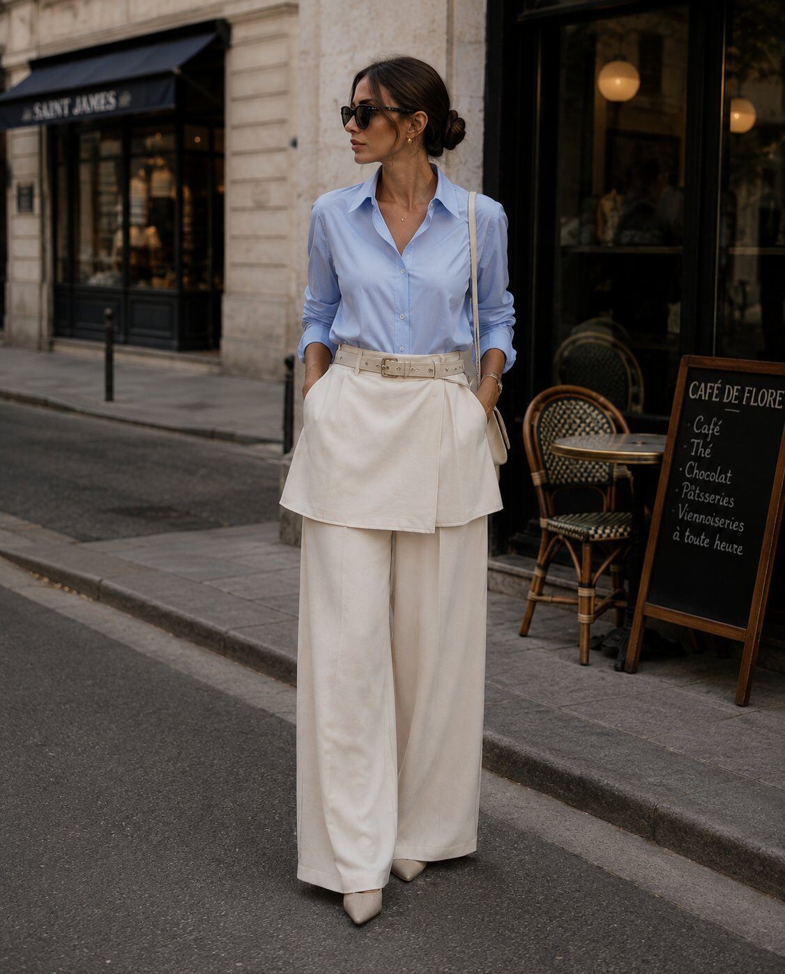 Wholesaler My Style - Wide-leg pants with skirt