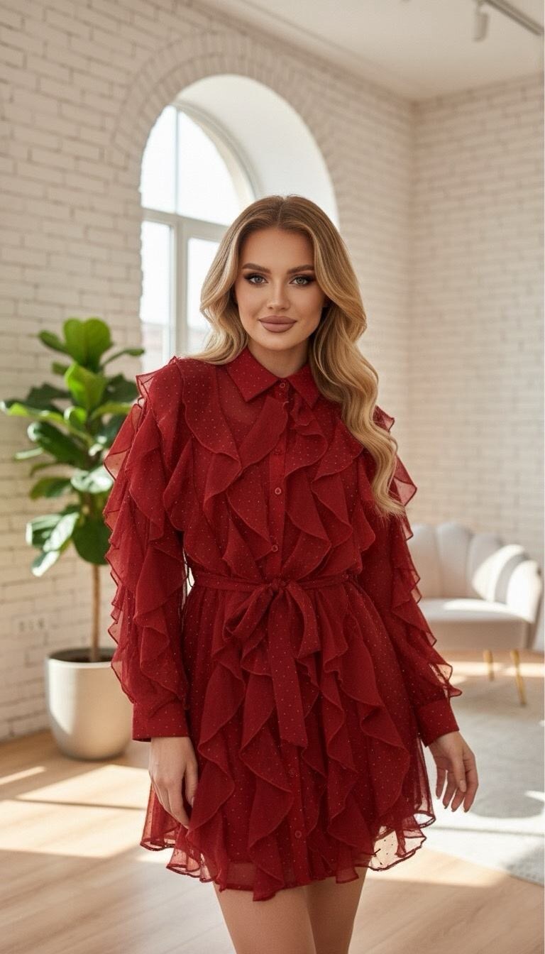 Wholesaler My Style - Sequin shirt dress with double camisole