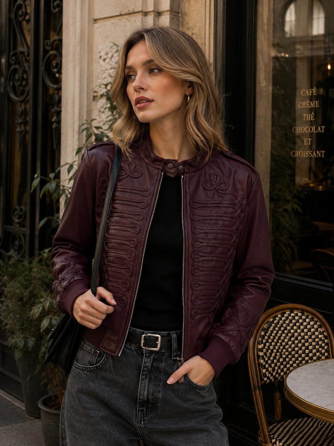 Wholesaler My Style - Short faux leather jacket
