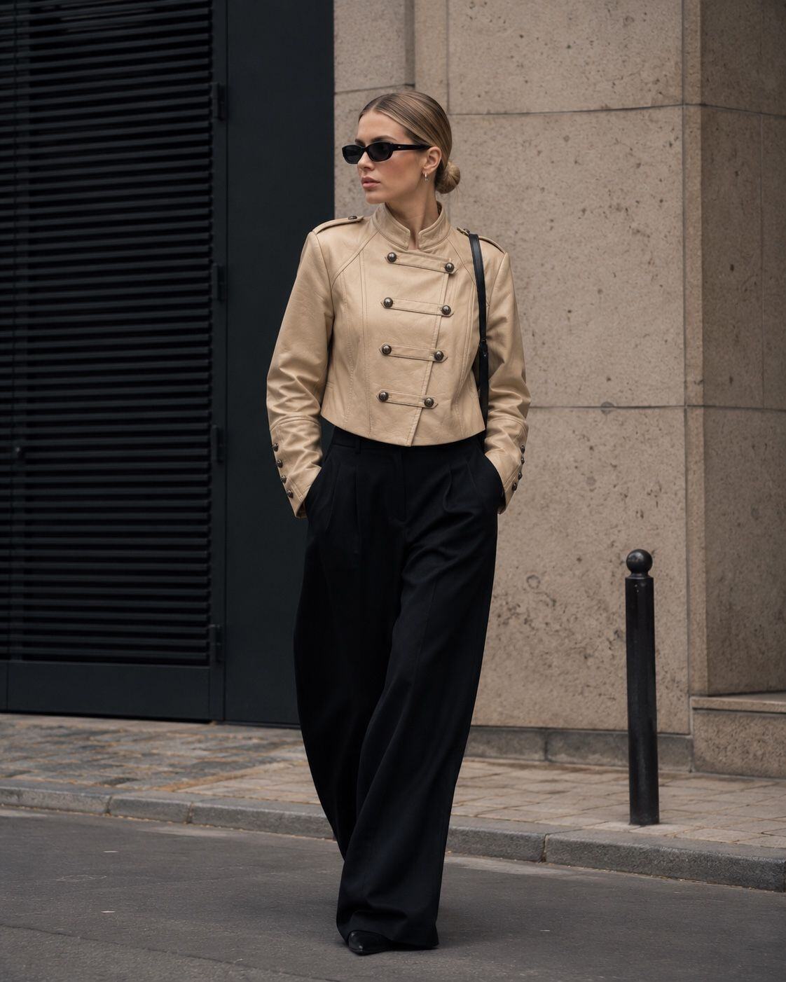 Großhändler My Style - Kurze Kunstlederjacke
