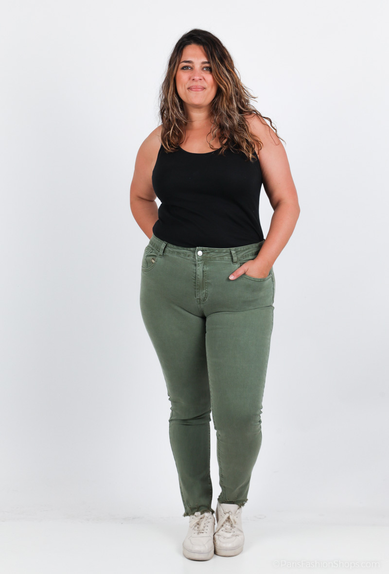 Wholesaler My Tina's - HIGH WAIST JEANS WITH RIPS AT THE BOTTOM