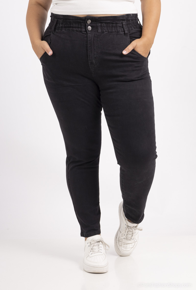 Wholesaler My Tina's - Elastic Waist Mom Jeans
