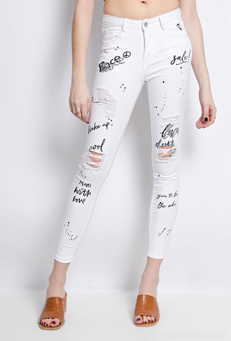 Grossiste MyBestiny - Pantalon skinny déchiré