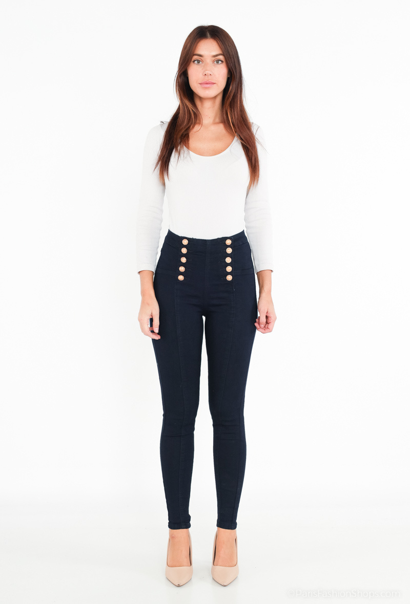 Wholesaler MyBestiny - Buttoned skinny pants